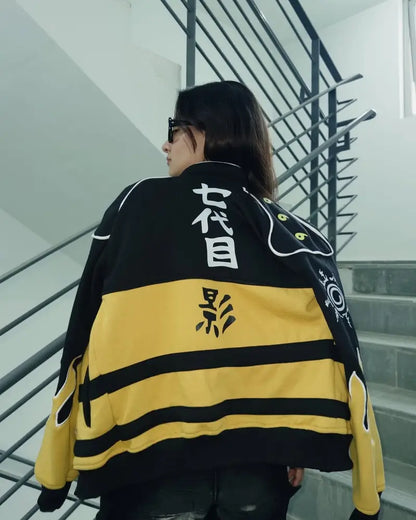 Naruto Uzumaki Flame Patch Jacket – Premium Anime Streetwear