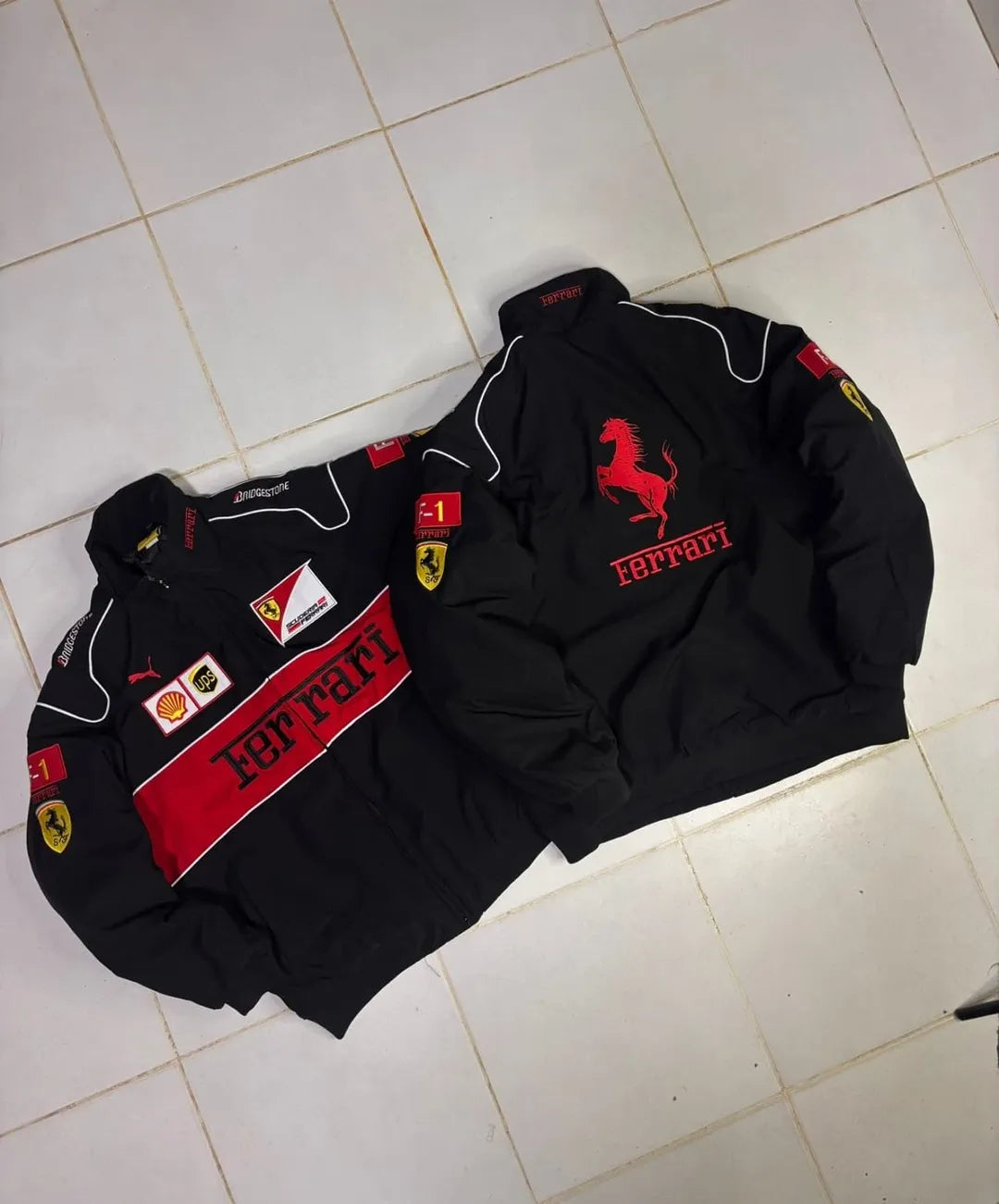 Ferrari Black & Red Racing Jacket – Premium Motorsport Edition