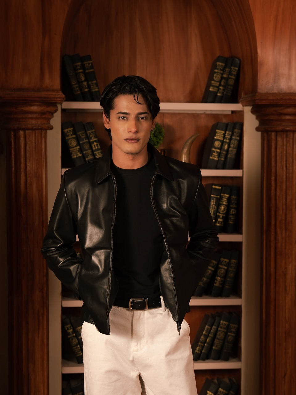 Men’s Black Foxy Leather Jacket – ALPHA Street Style