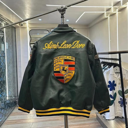 👑 Luxury Porsche Racing Bomber Jacket(Green)