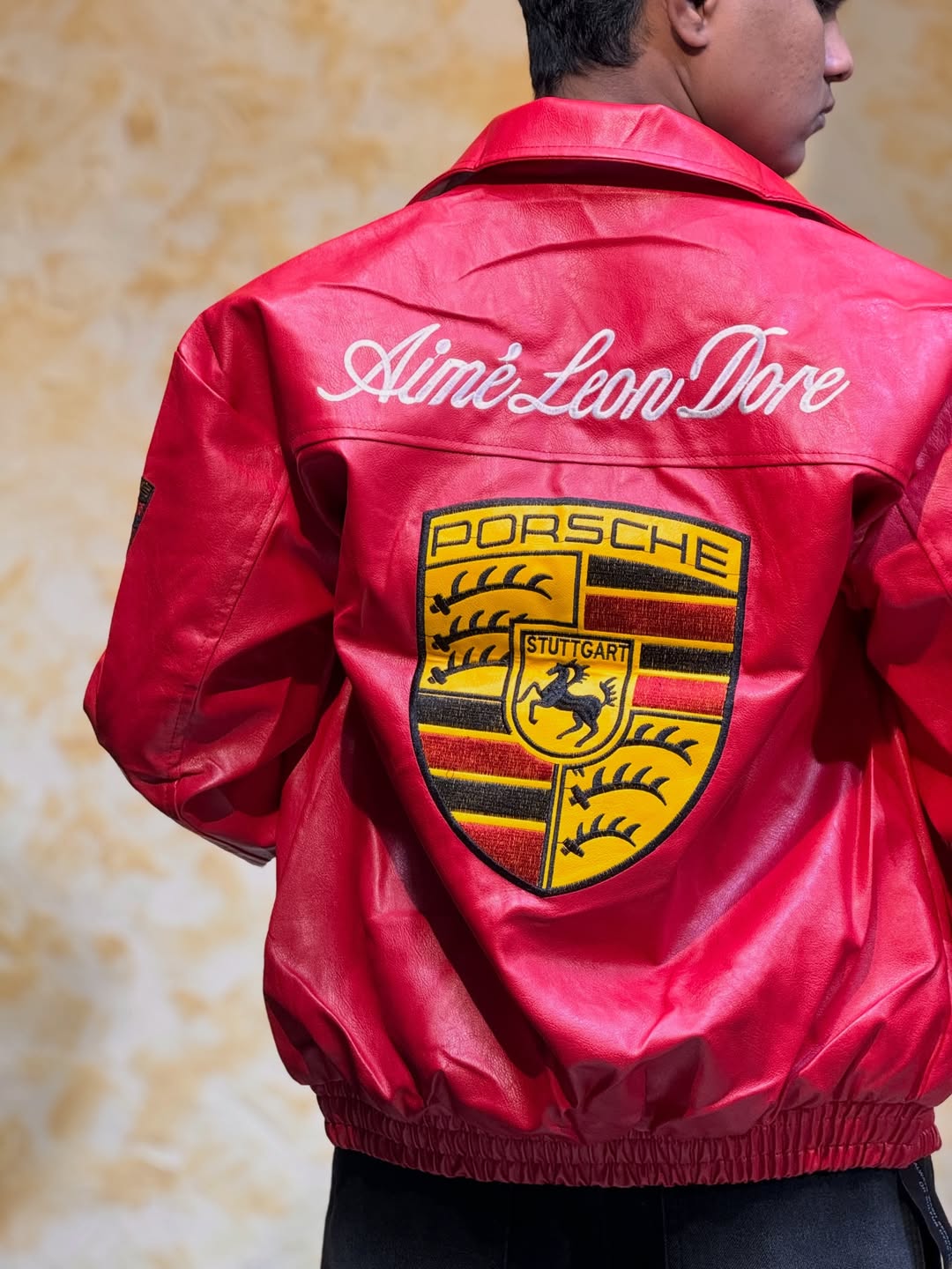 🏁 Porsche-Inspired Racing Jacket(Red)