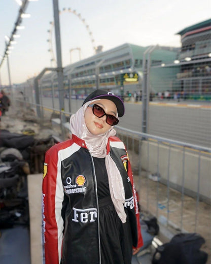 Ferrari F1 Leather Jacket – Premium Motorsport Streetwear