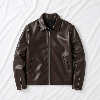 Most premium: The Regent Leather Jacket(Brown)