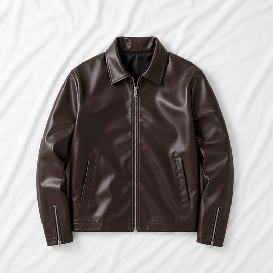 Most premium: The Regent Leather Jacket(Brown)
