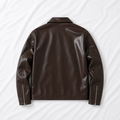 Most premium: The Regent Leather Jacket(Brown)