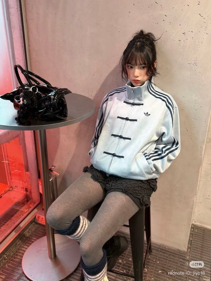 CNY Originals Chinese Track Jacket – Premium  ICE Blue Streetwear