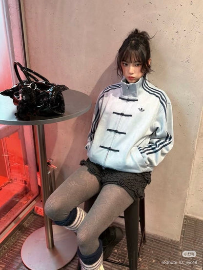 CNY Originals Chinese Track Jacket – Premium  ICE Blue Streetwear