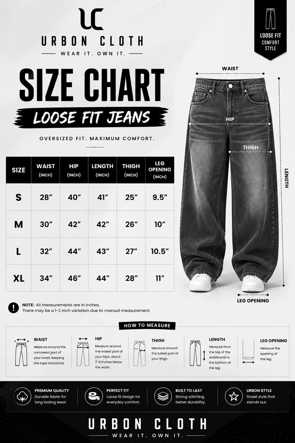 🌟 ALPHA CLOTH Streetwear Loose Fit Denim Jeans