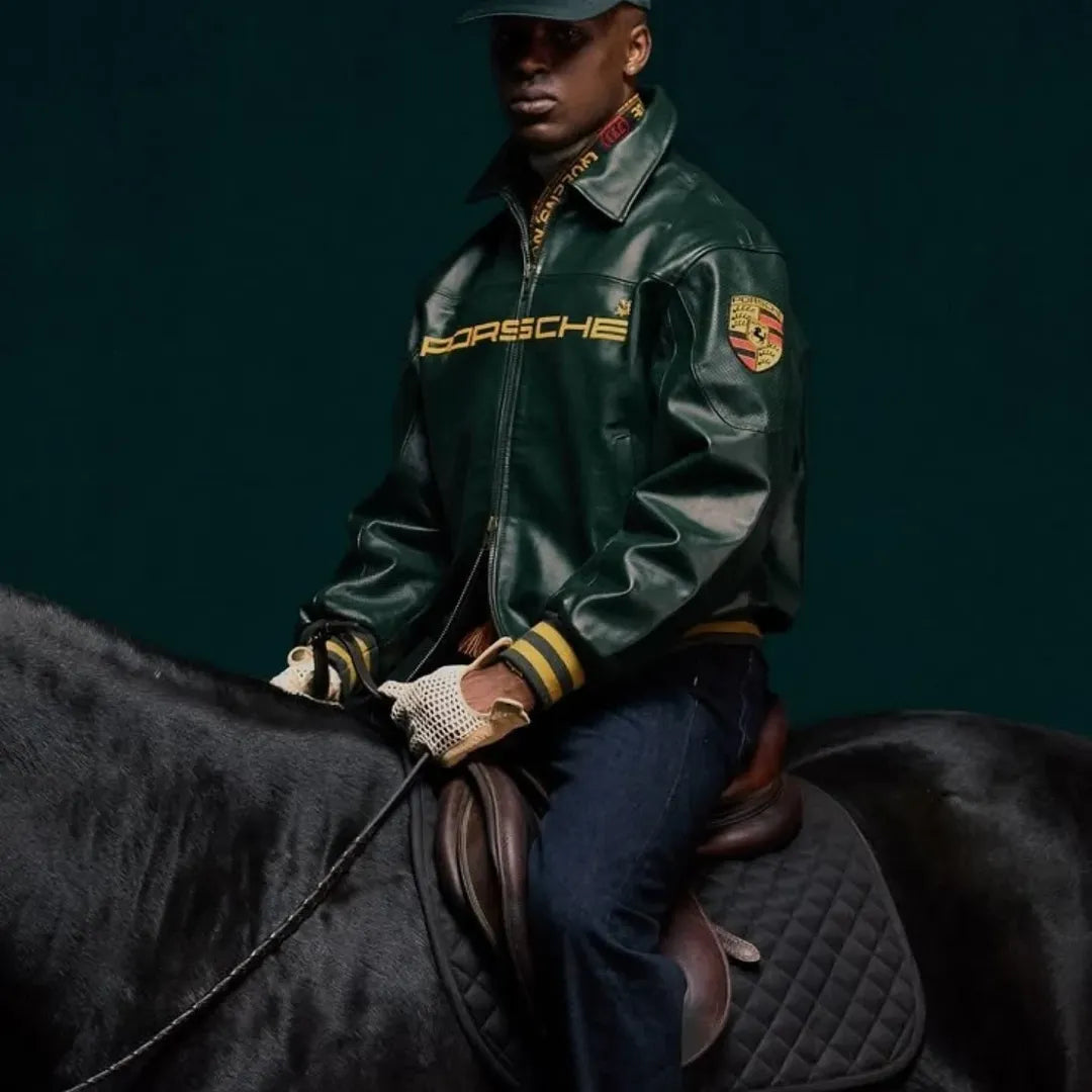 👑 Luxury Porsche Racing Bomber Jacket(Green)