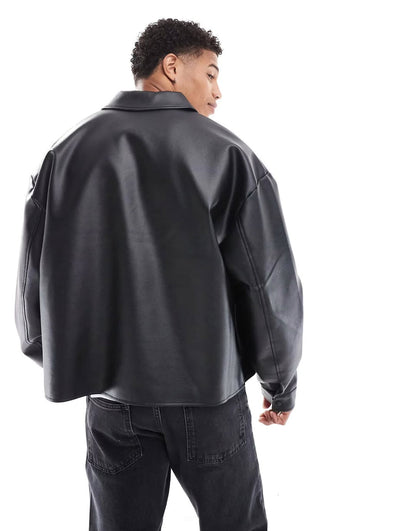 Urbon Cloth Classic Rider Synthetic-Leather Jacket..